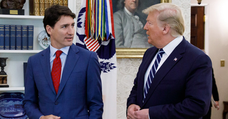 Ford and Trudeau are playing checkers. Trump and Smith are playing chess