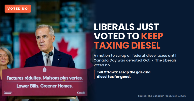 Tell Ottawa: scrap the gas and diesel tax for good